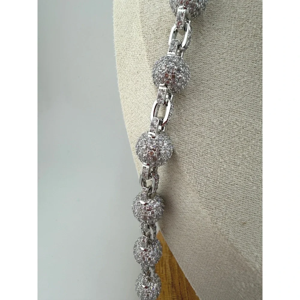 GLD Shop 12MM Iced Ball Necklace 26